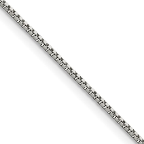 Chisel Stainless Steel Polished 1.2mm Box Chain, 16"