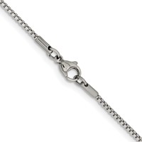 Chisel Stainless Steel Polished 1.5mm Box Chain, 16" view 3