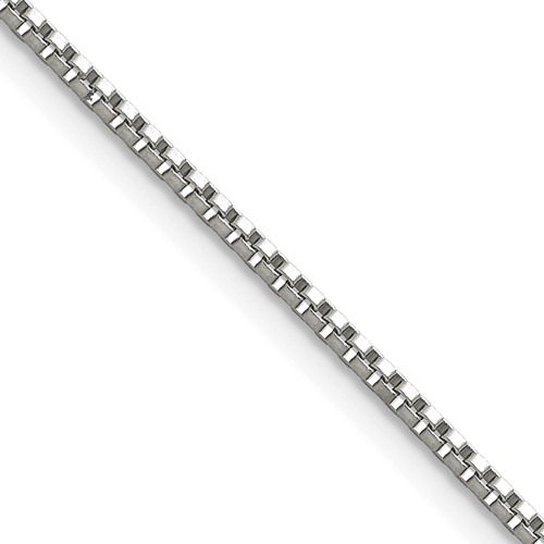 Chisel Stainless Steel Polished 1.5mm Box Chain, 16"