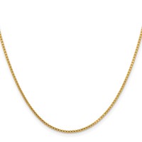 Chisel Stainless Steel Polished Yellow IP-plated 1.5mm Box Chain, 18" view 2