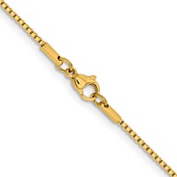 Chisel Stainless Steel Polished Yellow IP-plated 1.5mm Box Chain, 18" view 3