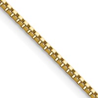 Chisel Stainless Steel Polished Yellow IP-plated 1.5mm Box Chain, 18" view 1