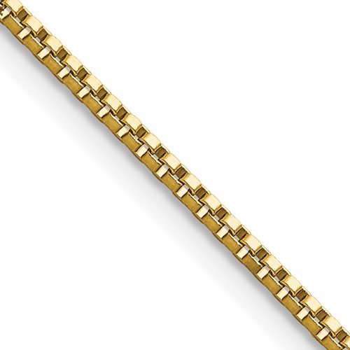 Chisel Stainless Steel Polished Yellow IP-plated 1.5mm Box Chain, 18"
