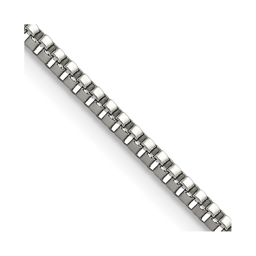 Chisel Stainless Steel Polished 2mm Box Chain, 18"