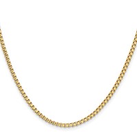Chisel Stainless Steel Polished Yellow IP-plated 2.4mm Box Chain, 18" view 2
