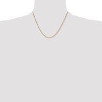 Chisel Stainless Steel Polished Yellow IP-plated 2.4mm Box Chain, 18" view 4
