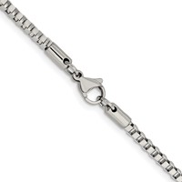 Chisel Stainless Steel Polished 3.2mm Box Chain - 20in view 3