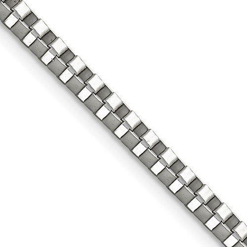 Chisel Stainless Steel Polished 3.2mm Box Chain, 20"
