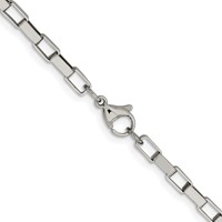 Chisel Stainless Steel Polished 4.8mm Square Link Chain - 22in view 3