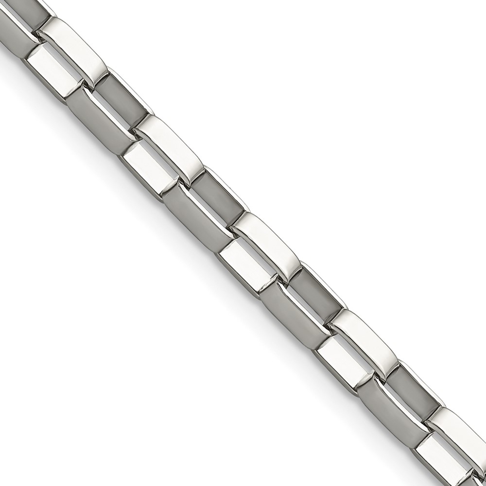 Chisel Stainless Steel Polished 4.8mm Square Link Chain - 22in