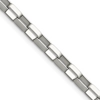 Chisel Stainless Steel Polished 4.8mm Square Link Chain - 22in view 1