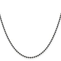 Chisel Stainless Steel Polished Black IP-plated 2mm Ball Chain, 18" view 2