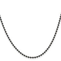 Chisel Stainless Steel Polished Black IP-plated 2.4mm Ball Chain, 18" view 2