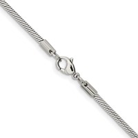 Chisel Stainless Steel Polished 2.4mm Snake Chain, 20" view 3