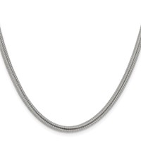 Chisel Stainless Steel Polished 4.2mm Flat Snake Chain, 20" view 2