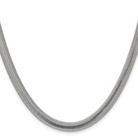 Chisel Stainless Steel Polished 6.2mm Flat Snake Chain, 20" view 2