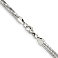 Chisel Stainless Steel Polished 6.2mm Flat Snake Chain, 20" view 3
