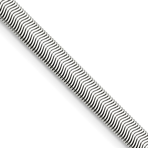 Chisel Stainless Steel Polished 6.2mm Flat Snake Chain, 20"