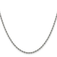 Chisel Stainless Steel Polished 2.4mm Rope Chain, 16" view 2