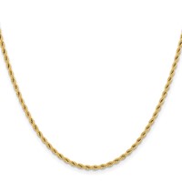 Chisel Stainless Steel Polished Yellow IP-plated 2.4mm 18 Inch Rope Chain view 2