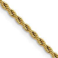 Chisel Stainless Steel Polished Yellow IP-plated 2.4mm 18 Inch Rope Chain view 1