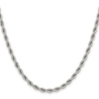 Chisel Stainless Steel Polished 4mm Rope Chain, 18" view 2