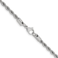 Chisel Stainless Steel Polished 4mm Rope Chain, 18" view 3