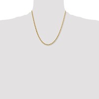 Chisel Stainless Steel Polished Yellow IP-plated 4mm Rope Chain, 20" view 4