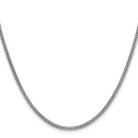 Chisel Stainless Steel Polished 2.5mm Bismark Chain, 20" view 2