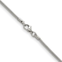Chisel Stainless Steel Polished 2.5mm Bismark Chain, 20" view 3
