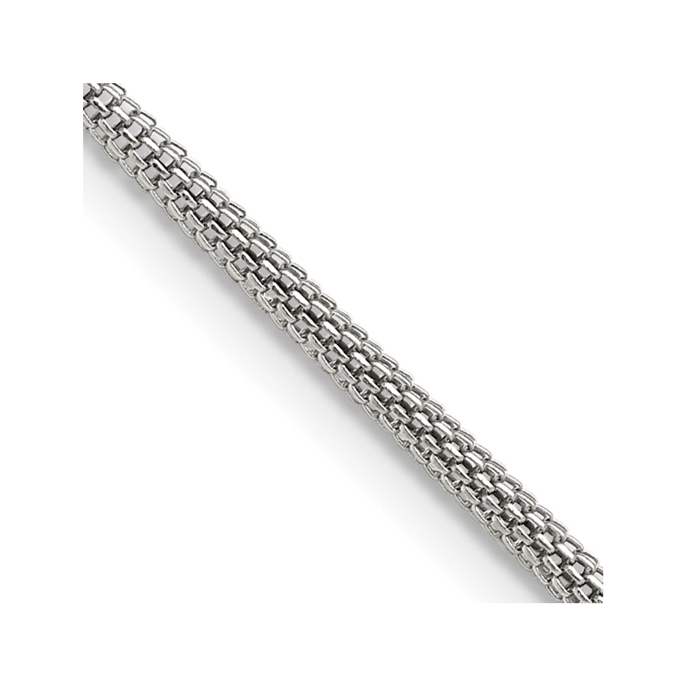 Chisel Stainless Steel Polished 2.5mm Bismark Chain, 20"