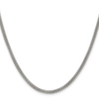 Chisel Stainless Steel Polished 3.2mm Bismark Chain, 20" view 2