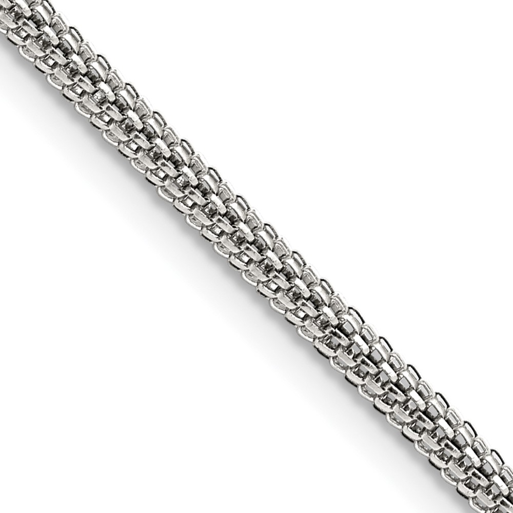 Chisel Stainless Steel Polished 3.2mm Bismark Chain, 20"
