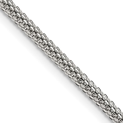 Chisel Stainless Steel Polished 3.2mm Bismark Chain, 20"