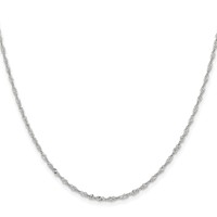 Chisel Stainless Steel Polished 2mm Singapore Chain, 18" view 2