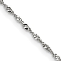 Chisel Stainless Steel Polished 2mm Singapore Chain, 18" view 1
