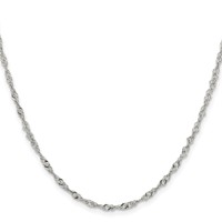 Chisel Stainless Steel Polished 2.5mm Singapore Chain, 18" view 2