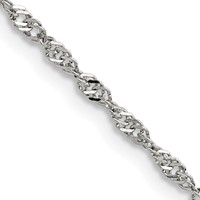 Chisel Stainless Steel Polished 2.5mm Singapore Chain, 18" view 1