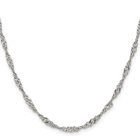Chisel Stainless Steel Polished 3mm 18 Inch Singapore Chain view 2