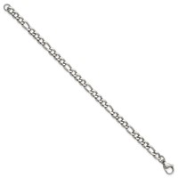 Chisel Stainless Steel Polished 5.3mm 7 Inch Figaro Chain view 2