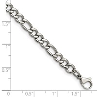 Chisel Stainless Steel Polished 5.3mm 7 Inch Figaro Chain view 5