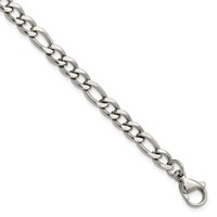 Chisel Stainless Steel Polished 5.3mm 7 Inch Figaro Chain view 1