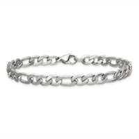 Chisel Stainless Steel Polished 6.3mm Figaro Chain, 8" view 3