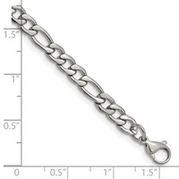 Chisel Stainless Steel Polished 6.3mm Figaro Chain, 8" view 4