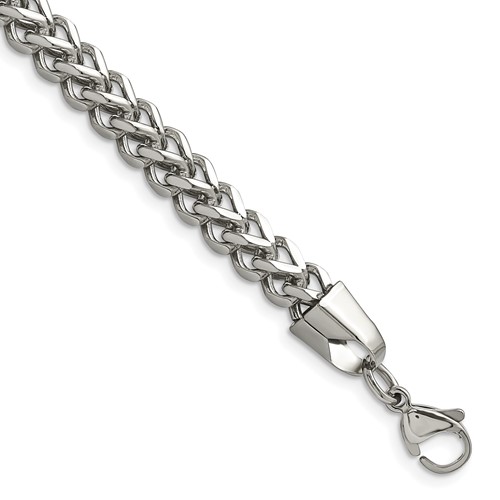 Chisel Stainless Steel Polished 5.5mm Franco Chain, 8.5"