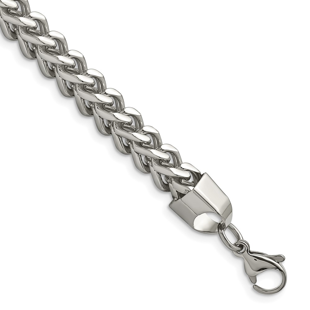 Chisel Stainless Steel Polished 6.75mm Franco Chain, 9"