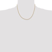 Chisel Stainless Steel Polished Yellow IP-plated 2.25mm Round Curb Chain, 18" view 4