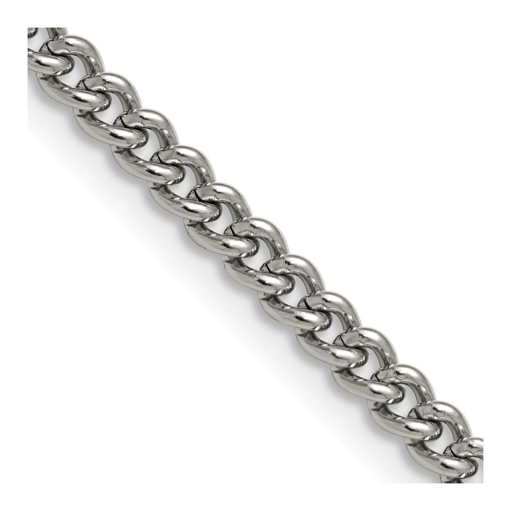 Chisel Stainless Steel Polished 4mm 18 Inch Round Curb Chain