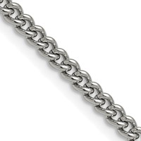 Chisel Stainless Steel Polished 4mm 18 Inch Round Curb Chain view 1