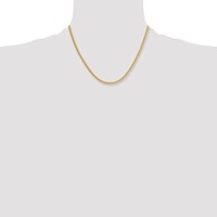 Chisel Stainless Steel Polished Yellow IP-plated 4mm Round Curb Chain, 18" view 4